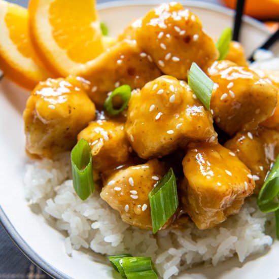 Gluten Free Orange Chicken - Recipe photo by MamaGourmand