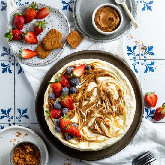 Lotus Biscoff Cheesecake - Recipe photo by Mrs Jones Kitchen