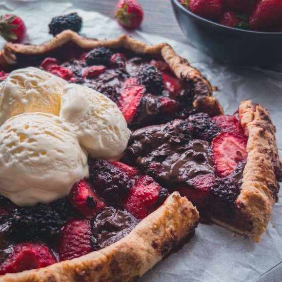 Berry Chocolate Galette - Recipe photo by Together to Eat