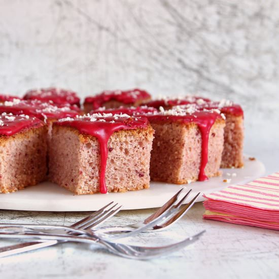 Lemon Raspberry Sheet Cake GF - Recipe photo by glutenfreealchemist