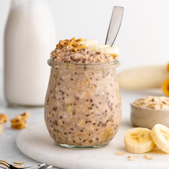 Banana Overnight Oats (Vegan & GF) - Recipe photo by purelykaylie