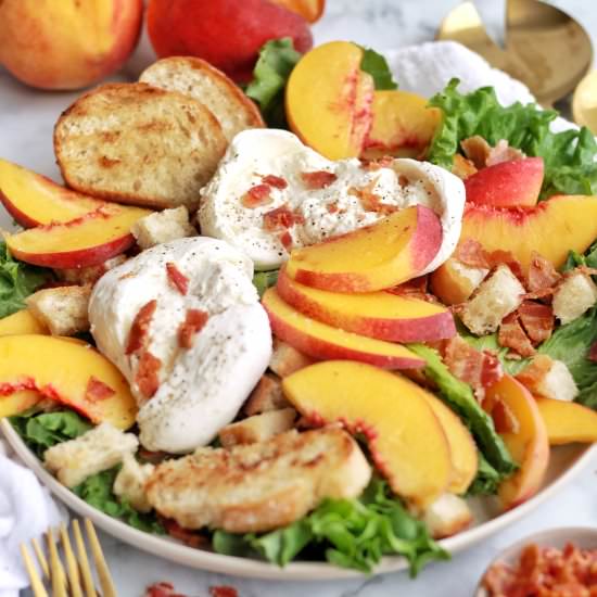 Peach Burrata Salad - Recipe photo by Ereese