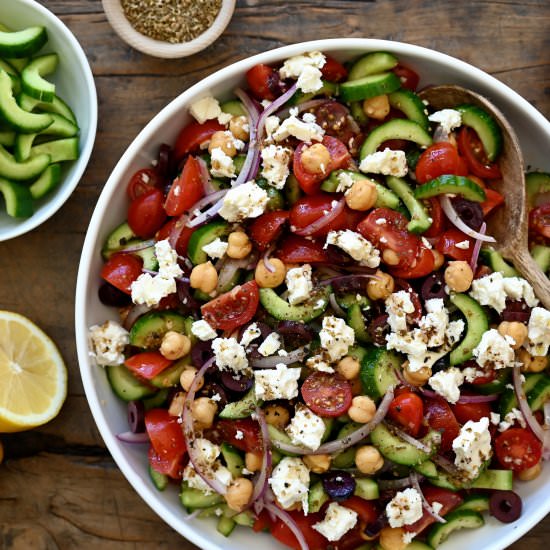 Greek Cucumber Tomato Salad - Recipe photo by justataste