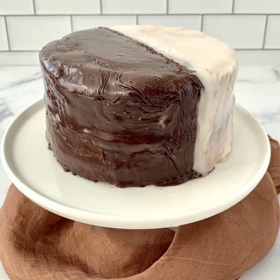 Black & White Cookie Cake - Recipe photo by scotch_scones