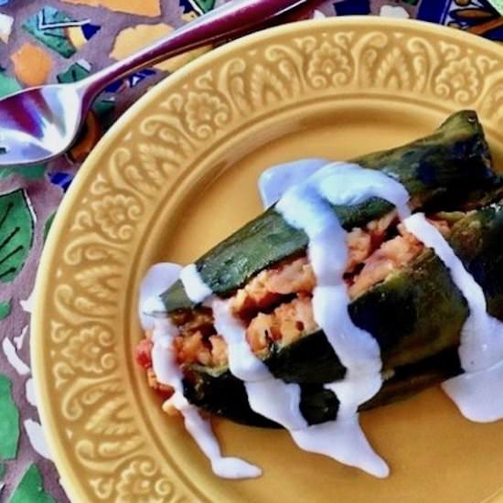 Stuffed Poblano - Recipe photo by Kitchengetaway
