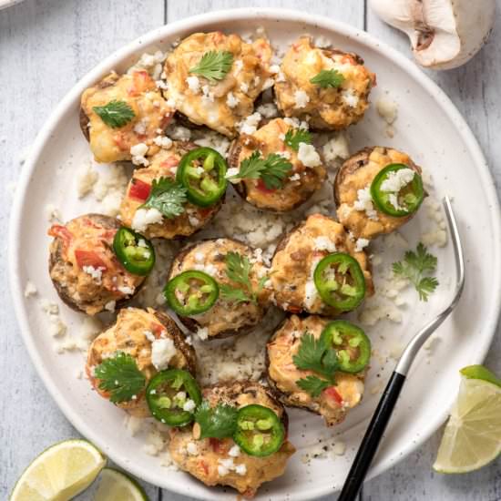 Chorizo & Red Pepper Mushrooms - Recipe photo by farmflavor