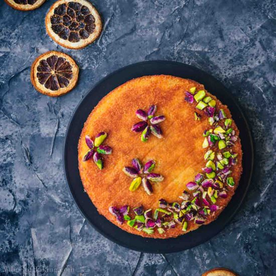 Greek Revani Cake (Ravani) - Recipe photo by WheelOfBaking
