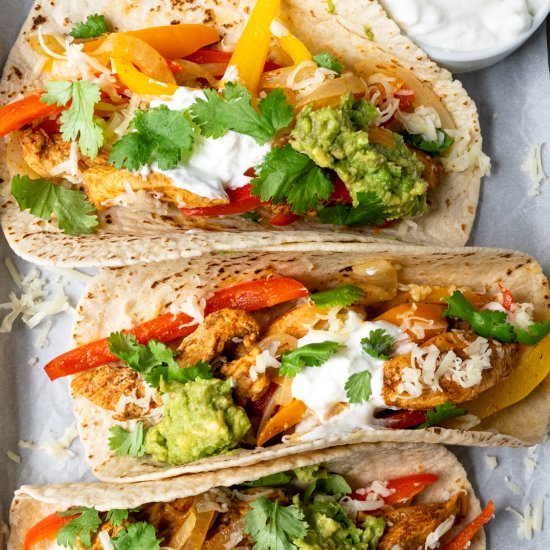 Chicken Fajita Tacos - Recipe photo by freshapron