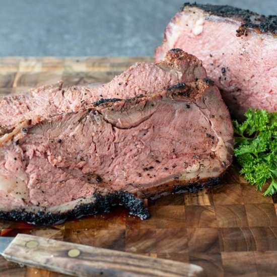 Smoked NY Strip - Recipe photo by BinkysCulinaryCarnival