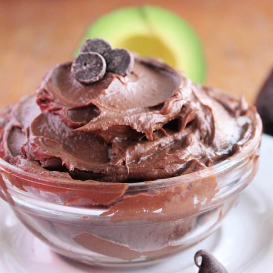 Dark Chocolate Avocado Mousse - Recipe photo by biggreenhouse