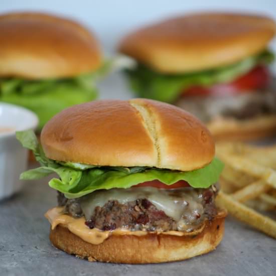 Avocado Chipotle Hamburger - Recipe photo by Man Meets Oven