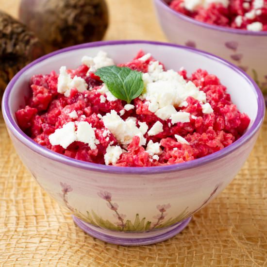 Beetroot risotto - Recipe photo by mecooks.com