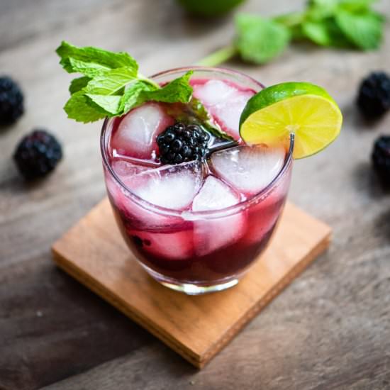 Blackberry Whiskey Smash - Recipe photo by dudethatcookz