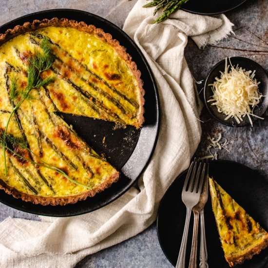 Spring Asparagus Tart - Recipe photo by whensaltyandsweetunite.com