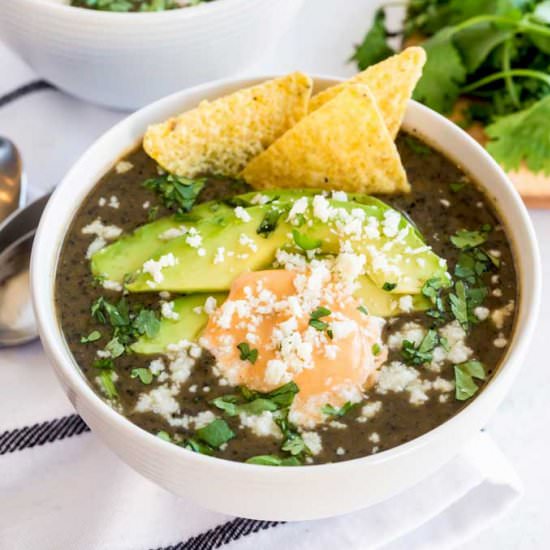 Black Bean Soup - Recipe photo by Lemon blossoms
