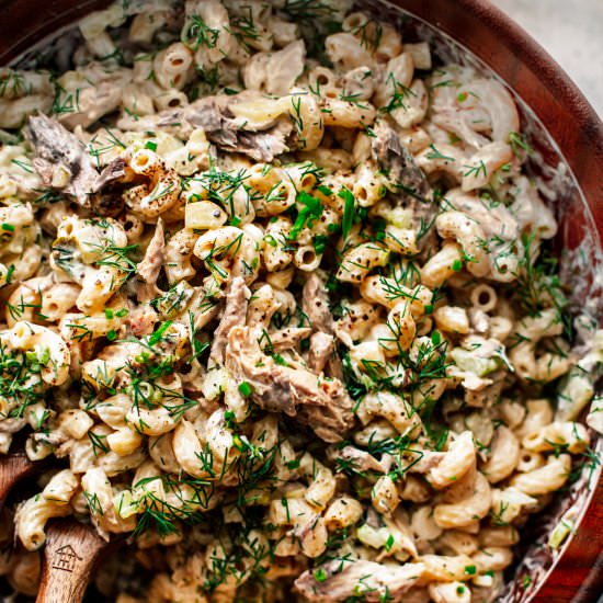 lemon dill macaroni salad - Recipe photo by killingthyme