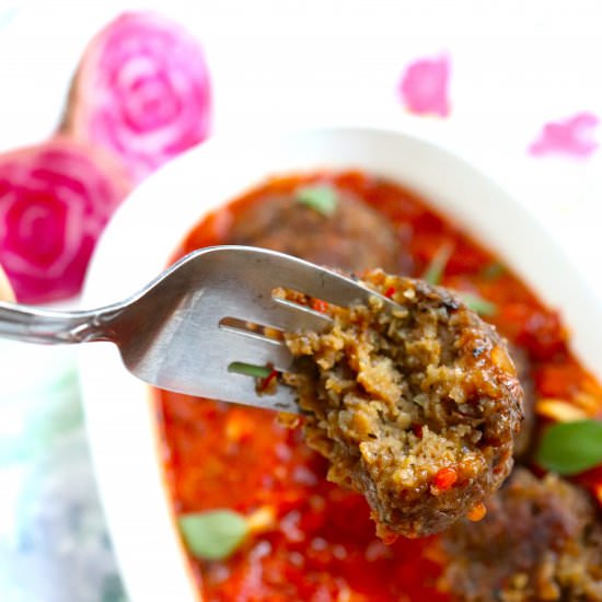 Vegan "Beetballs" - Recipe photo by veryveganval