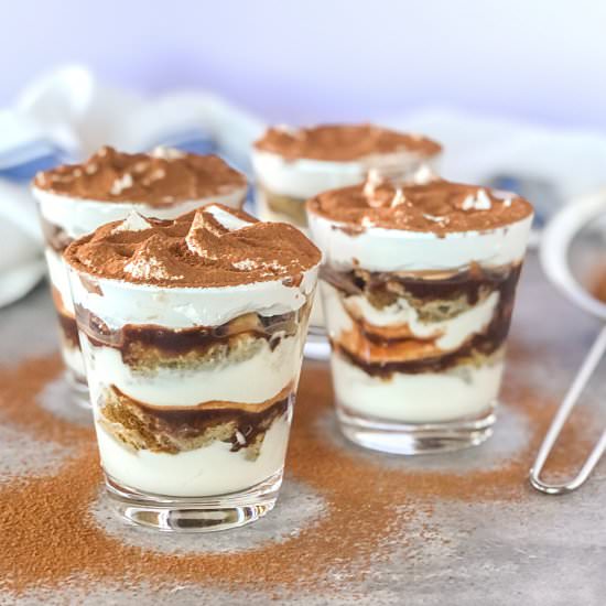 Nutella Tiramisu Jars - Recipe photo by semisweetbites