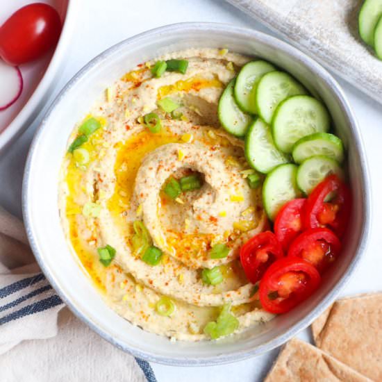Easy Lemon Dill Hummus - Recipe photo by blessthismeal