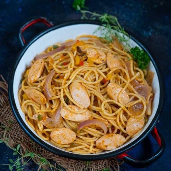 Haitian Spaghetti - Recipe photo by Whiskaffair