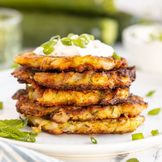 Zucchini Fritters - Recipe photo by KyleeCooks