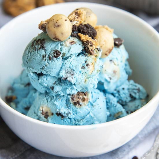 Cookie Monster Ice Cream - Recipe photo by like mother like daughter