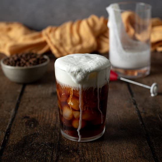 Salted Caramel Cream Cold Brew - Recipe photo by anerdcooks