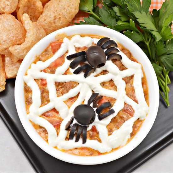 Keto Spider Web Dip - Recipe photo by We Want To Eat