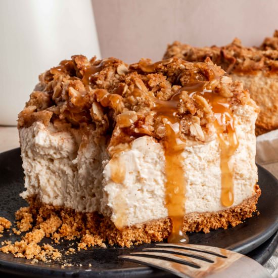 apple crumble cheesecake - Recipe photo by whisked away kitchen