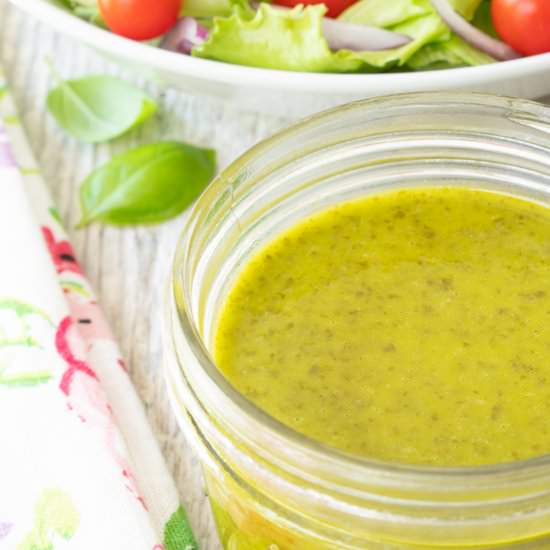Basil Vinaigrette - Recipe photo by For the Love of Cooking