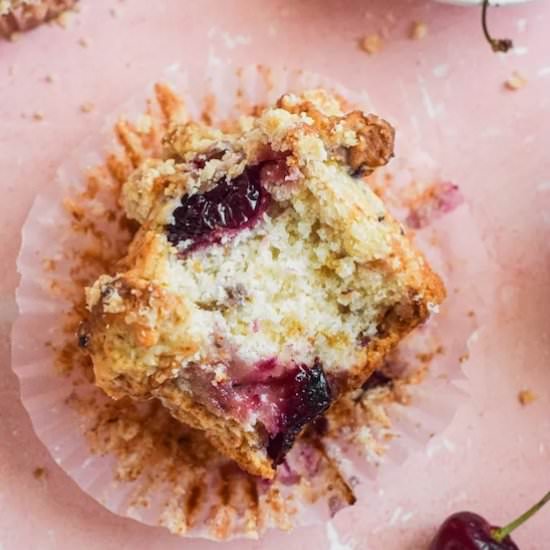Cherry Streusel Muffins - Recipe photo by Annikaeats