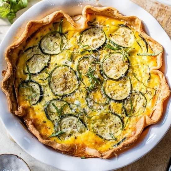 Three-Cheese Zucchini Quiche - Recipe photo by Skinnytaste