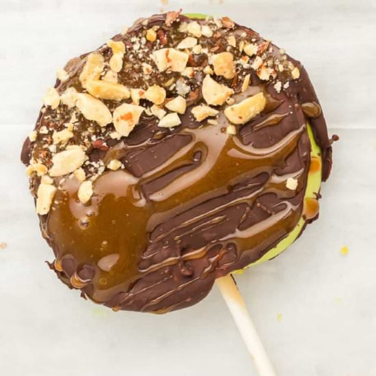 Caramel Apple Slices - Recipe photo by OnMyKidsPlate