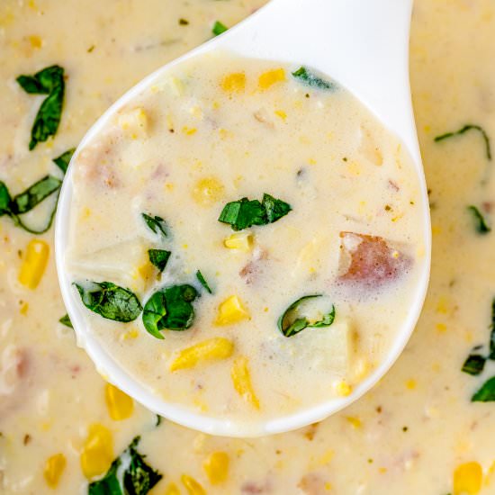 Potato Corn Chowder - Recipe photo by FoodFolksandFun