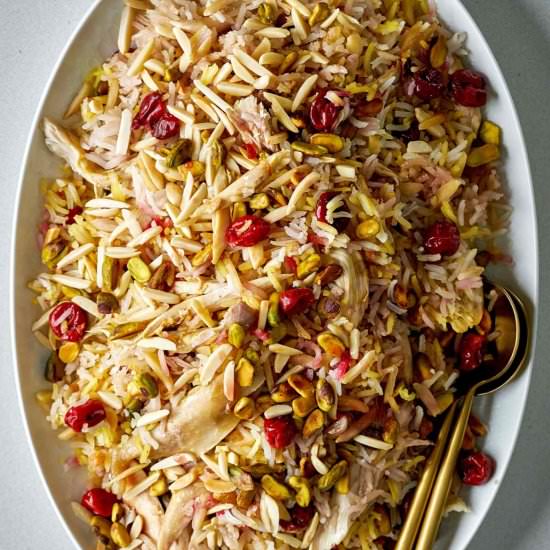 Albaloo Polo – Sour Cherry Rice - Recipe photo by proportionalplate
