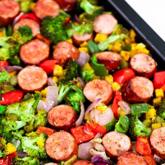 Sheet Pan Sausage and Vegetables - Recipe photo by lowcarbspark