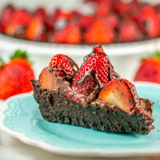 Chocolate Strawberry Pie - Recipe photo by bunsenburnerbakery