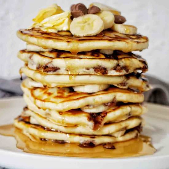 Banana Chocolate Chip Pancakes - Recipe photo by SweetCaramelSunday