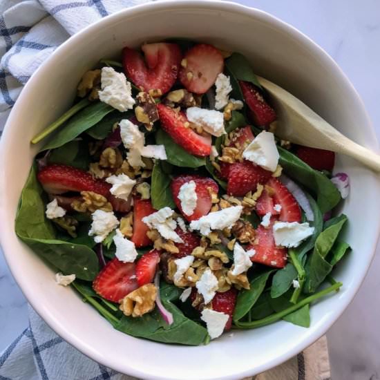Strawberry Goat Cheese Salad - Recipe photo by Nosh Nourish Wander