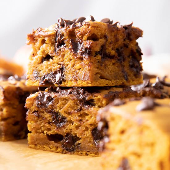 Pumpkin Chocolate Chip Bars - Recipe photo by beamingbaker