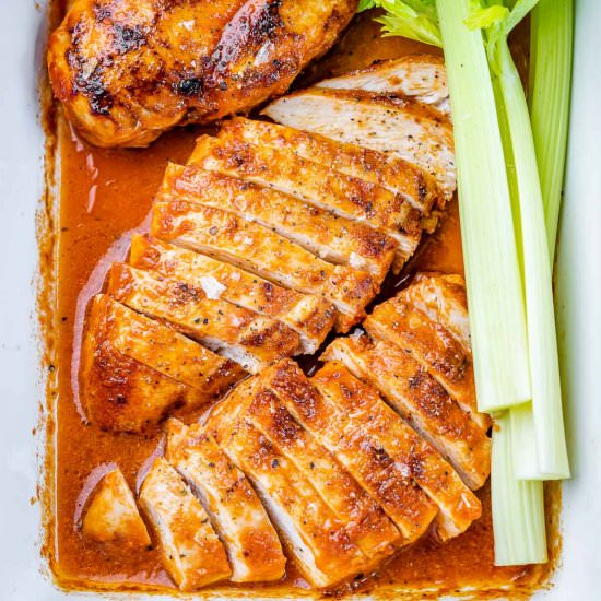 BAKED BUFFALO CHICKEN BREAST - Recipe photo by healthyfitnessmeals