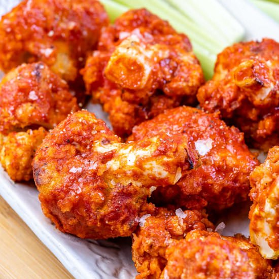 AIR FRYER BBQ CAULIFLOWER WINGS - Recipe photo by healthyfitnessmeals