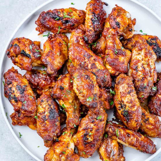 BAKED HONEY GARLIC CHICKEN WINGS - Recipe photo by healthyfitnessmeals