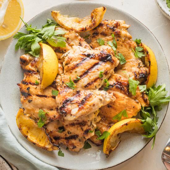 Lemon Chicken Thighs - Recipe photo by nourishandfete