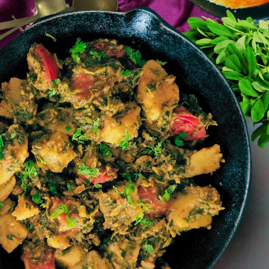Methi Aloo [Fenugreek Potato Curry] - Recipe photo by livingsmartandhealthy