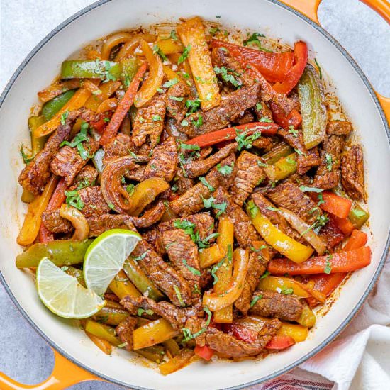 EASY STEAK FAJITA RECIPE - Recipe photo by healthyfitnessmeals