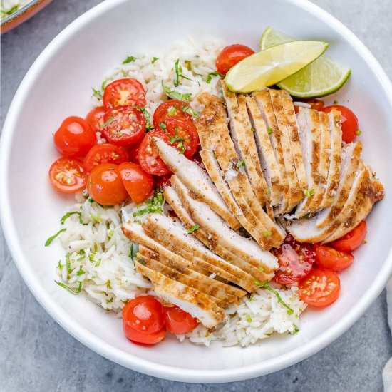 CILANTRO LIME CHICKEN AND RICE - Recipe photo by healthyfitnessmeals
