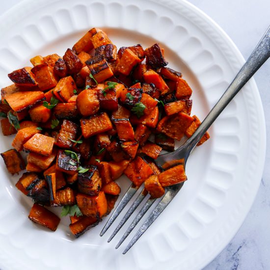 Crispy Sauteed Sweet Potatoes - Recipe photo by gastronotherapy