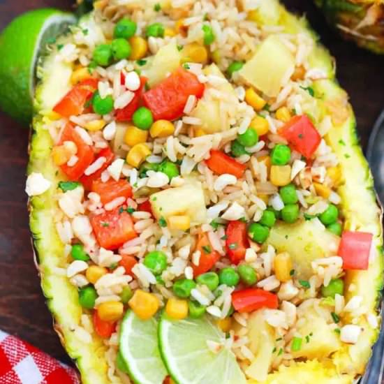 Pineapple Fried Rice - Recipe photo by peasandpeonies