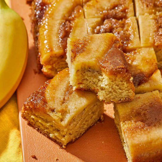 Banana Upside Down Cake - Recipe photo by peanutbutterpluschocolate